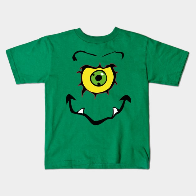 Funny One eye creature Kids T-Shirt by desperateandy